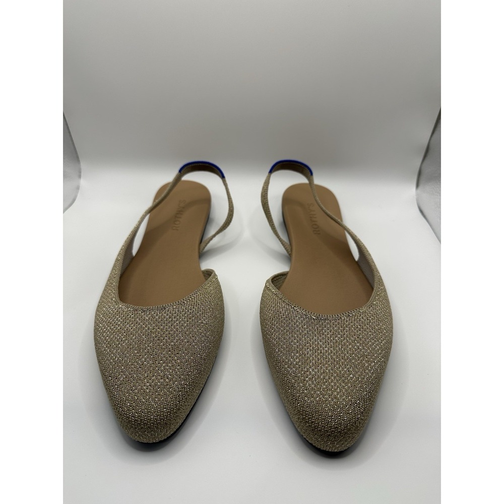 Rothy's The Almond Slingback Metallic Prosecco Women's Flats Shoes 11